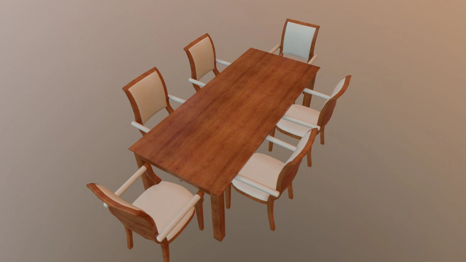 ensemble de salle &agrave; manger Modèle 3D .c4d .max .obj .3ds .fbx .stl .blend 