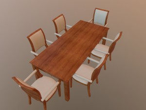 dinning set 3D Модель