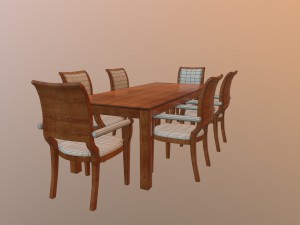 dinning set 3D मॉडल