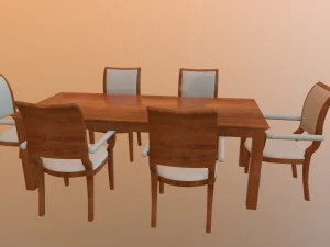ensemble de salle &agrave; manger Modèle 3D