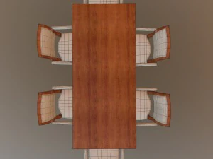 ensemble de salle &agrave; manger Modèle 3D