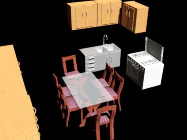 kitchen 3D Model .c4d .max .obj .3ds .fbx .stl .blend 