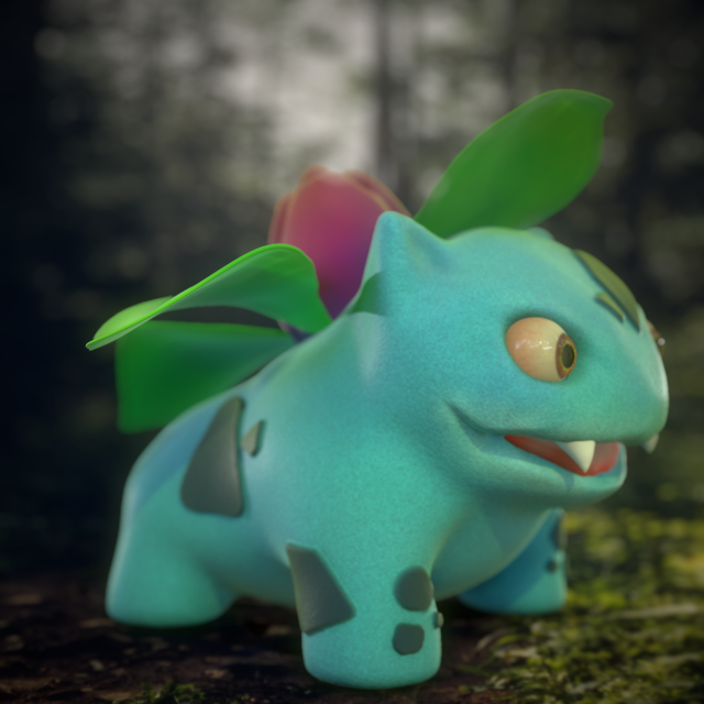 bulbasaur 3d print ready 3D-printmodel .c4d .max .obj .3ds .fbx .stl .blend 