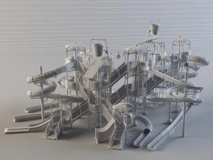water park slides1 3D Model
