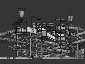 water park slides1 3D Model