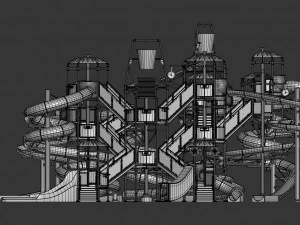 water park slides1 3D Model
