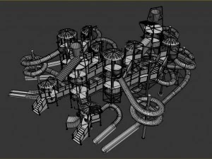 water park slides1 3D Model