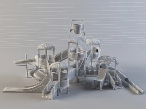 water park slides2 3D Model