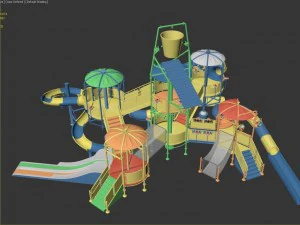 water park slides2 3D Model