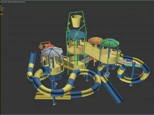 water park slides2 3D Model
