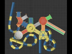 water park slides2 3D Model