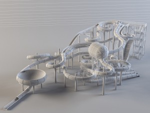 water park slides3 3D-Modell