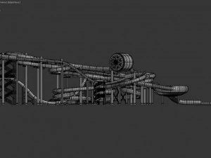 water park slides3 3D Model