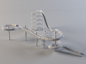 water park slides4 3D-Modell