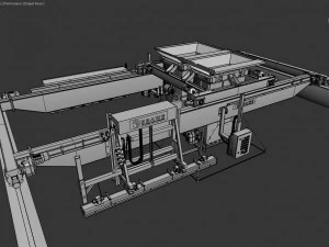 concrete plant machine 3D Model