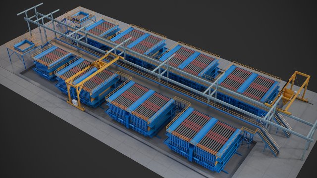 concrete plant machine 3D 模型 .c4d .max .obj .3ds .fbx .stl .blend 