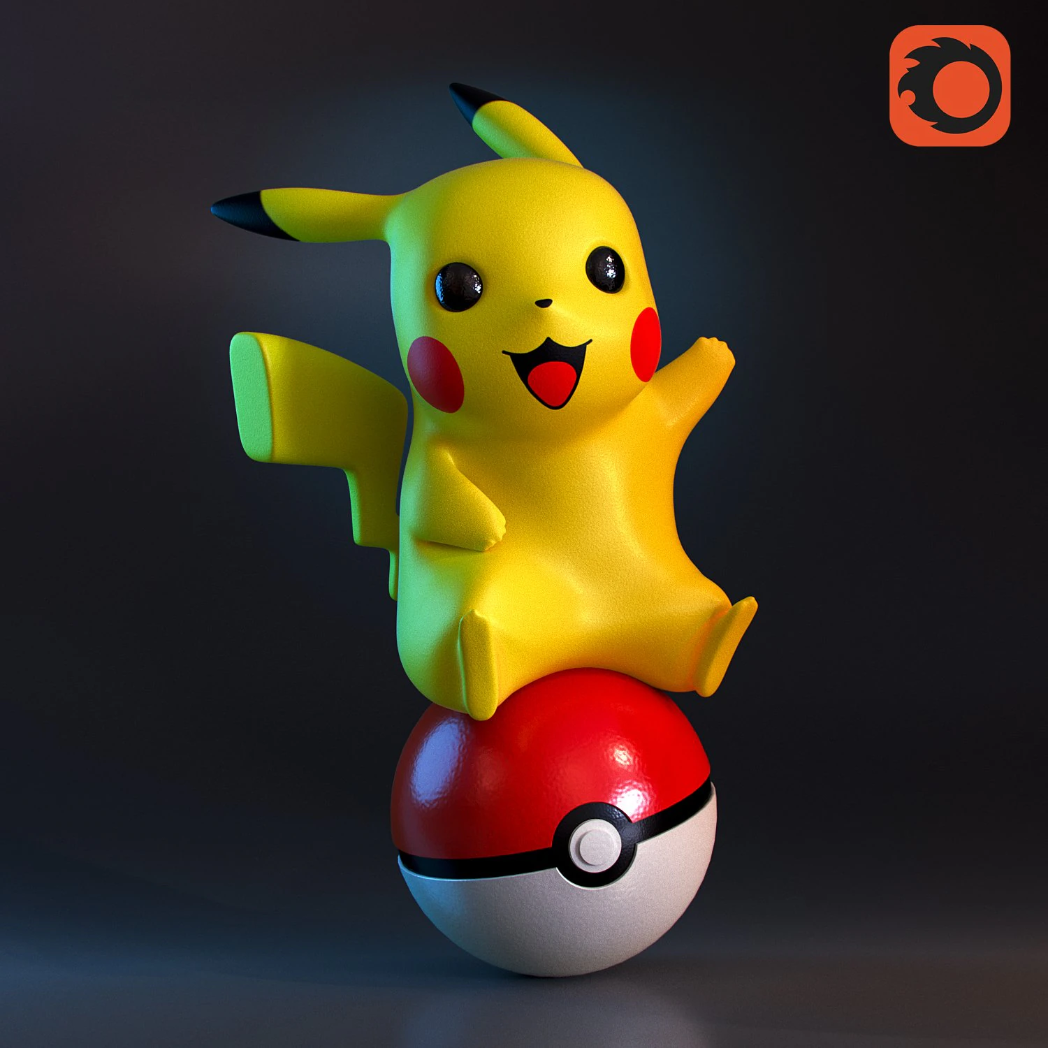 pikachu 3D Model .c4d .max .obj .3ds .fbx .stl .blend 