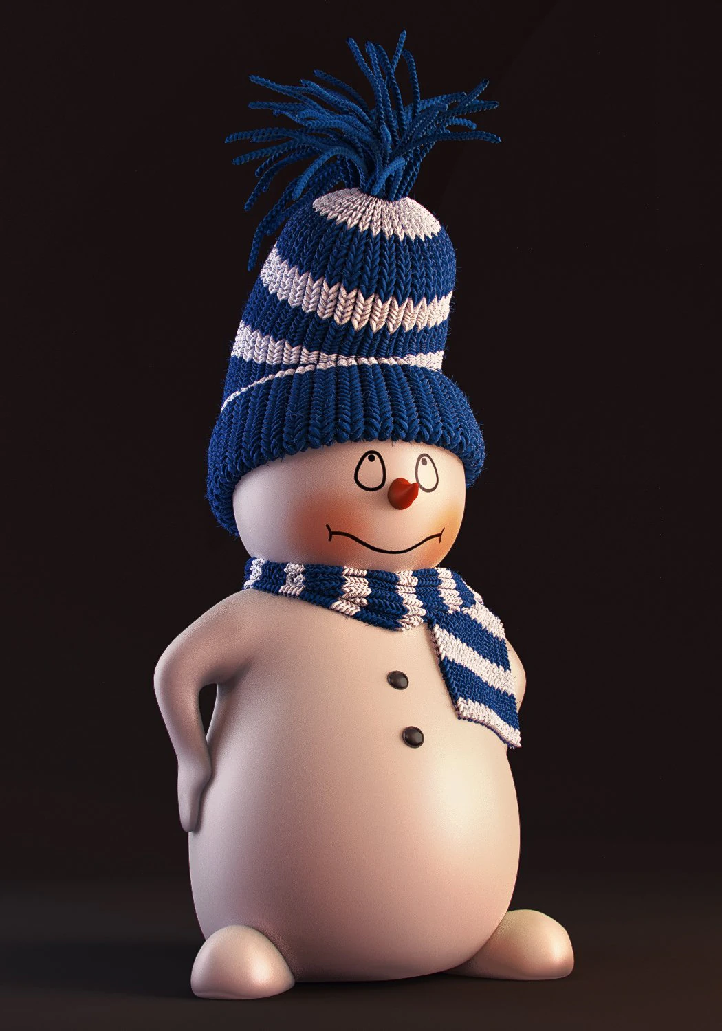 snowman 3D Model .c4d .max .obj .3ds .fbx .stl .blend
