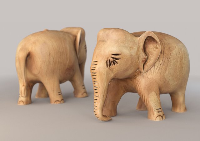 elephant Model 3D .c4d .max .obj .3ds .fbx .stl .blend