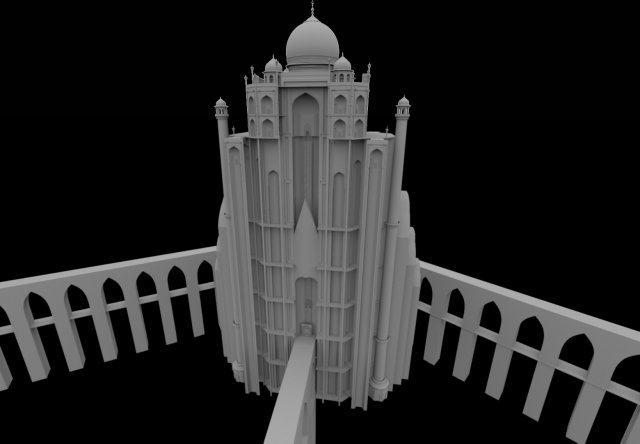 fantasy taj mahal building 3D Model .c4d .max .obj .3ds .fbx .stl .blend 