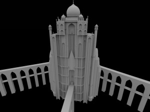 fantasy taj mahal building Model 3D