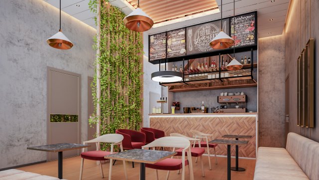 coffee area 3D मॉडल .c4d .max .obj .3ds .fbx .stl .blend 
