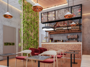 coffee area Model 3D