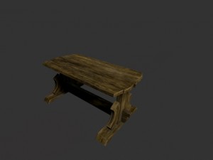 old wood chair old wood table old wood tabouret Modèle 3D