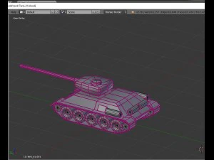 serbatoio basso poli Modello 3D