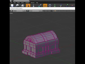 low poly chest 3D Model