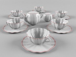 tea set for six 3D Model