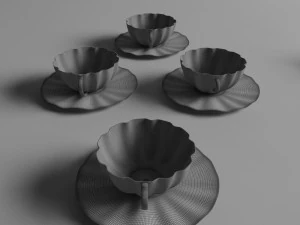 tea set for six 3D Model
