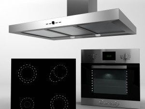 ceramic hob oven extractor hood 3D Model