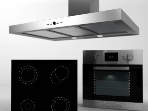 керамічна плита витяжка духовки 3D Модель