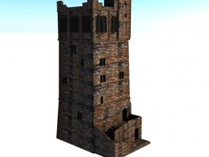 menara kastil Model 3D