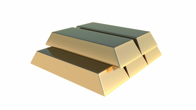 gold ingot 3D मॉडल .c4d .max .obj .3ds .fbx .stl .blend 