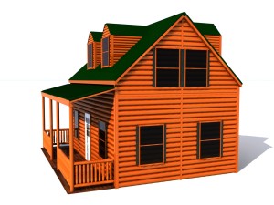 wood house Modèle 3D