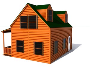 wood house Modèle 3D