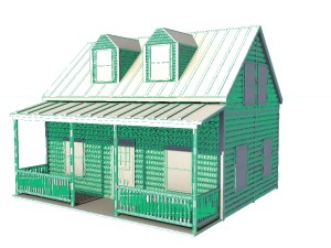 wood house Modèle 3D