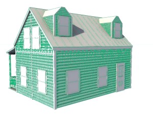 wood house Modèle 3D
