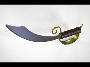 pirate sword 3D 模型