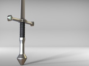 steel sword Modelo 3D