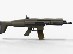 assault rifle scar l 3D Model