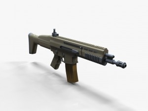 assault rifle scar l Modelo 3D