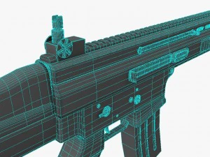 assault rifle scar l 3D Model
