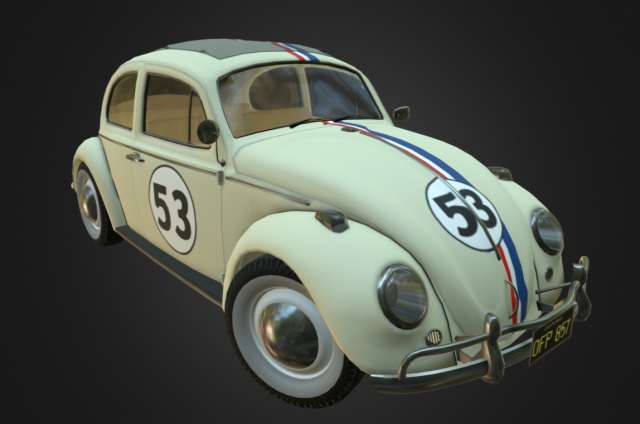 herbie 3D Модель .c4d .max .obj .3ds .fbx .stl .blend 