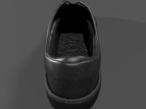 black leather shoes 3D Model