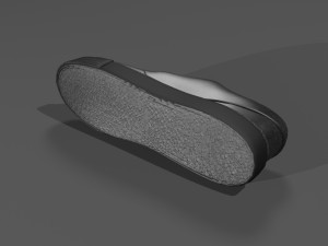 black leather shoes 3D Model