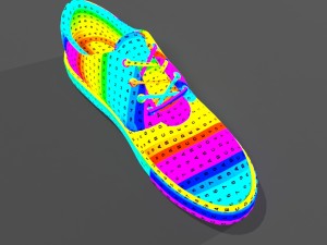 black leather shoes 3D Model