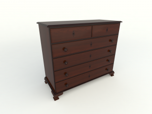 wooden chest of drawers 3D Model